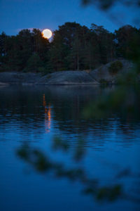 Sweden, Östergötaland, St. Anna, archipelago, Baltic Sea, evening mood, moon Sweden, Östergötaland, St. Anna, archipelago, Baltic Sea, evening mood, moon